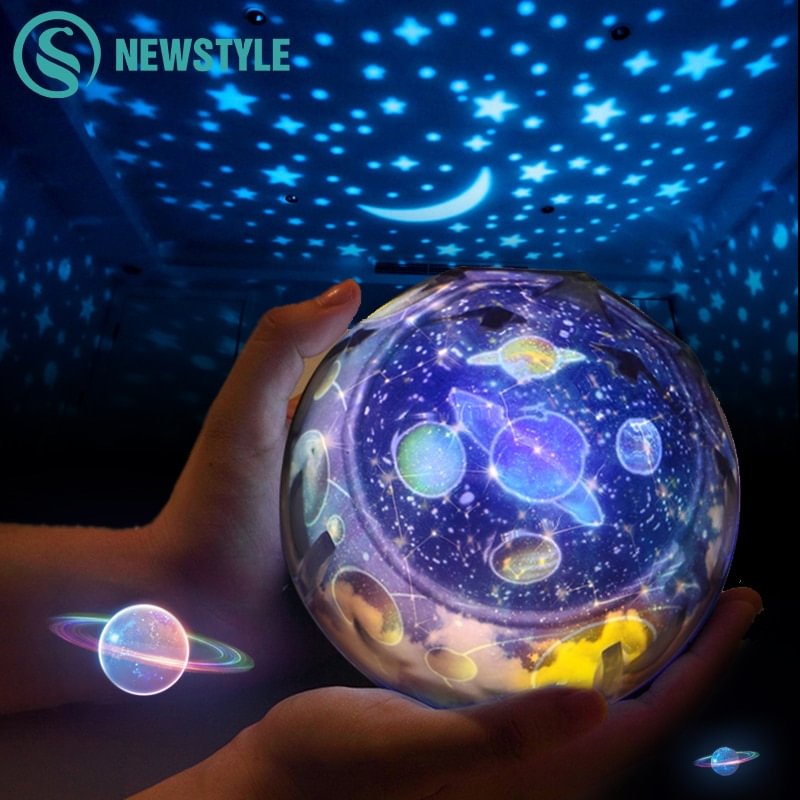 Starry Sky Earth Rotate Projector LED Night Light