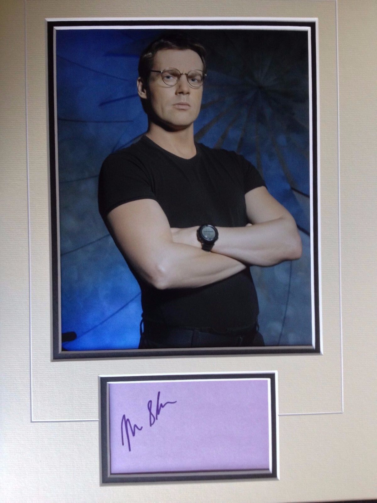 MICHAEL SHANKS - STARGAT SG1 ACTOR - SIGNED COLOUR Photo Poster painting DISPLAY