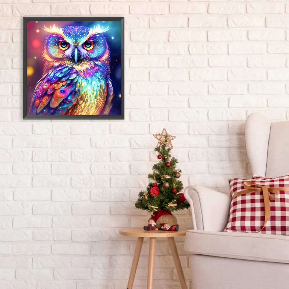 Full Round Diamond Painting 30*30cm - Color Owl