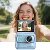 Compact Panoramic Action Camera Anti-Shake WiFi Mini Sports Camera 2.0in Flip Screen with Magnetic Neck Strap for First-person View Shooting