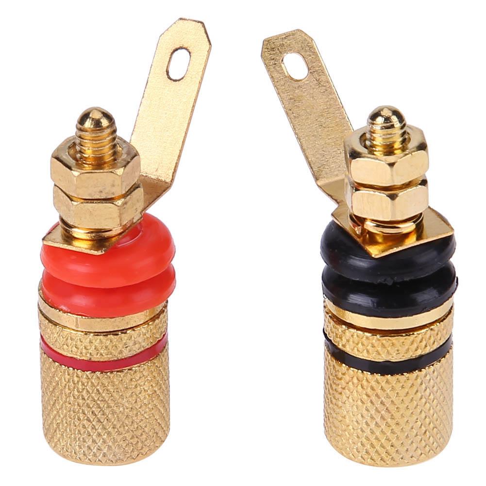 

2pcs Gold Plated Speaker Binding Posts Terminal 4mm Sockets for Banana Plug, 501 Original