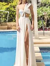 Empire Irregular Clipping Strapless Maxi Dress