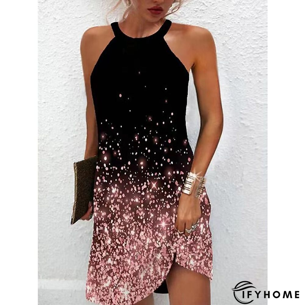 Women's Casual Dress Summer Dress Halter Neck Dress Floral Print Halter Mini Dress Active Fashion Outdoor Daily Sleeveless Regular Fit Yellow Pink Blue Spring Summer S M L XL XXL | IFYHOME