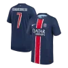 KVARATSKHELIA #7 PSG Home Authentic Soccer Jersey 2024/25 &ndash; UCL