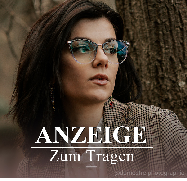 Vaughan Dunkellila Cateye Brille