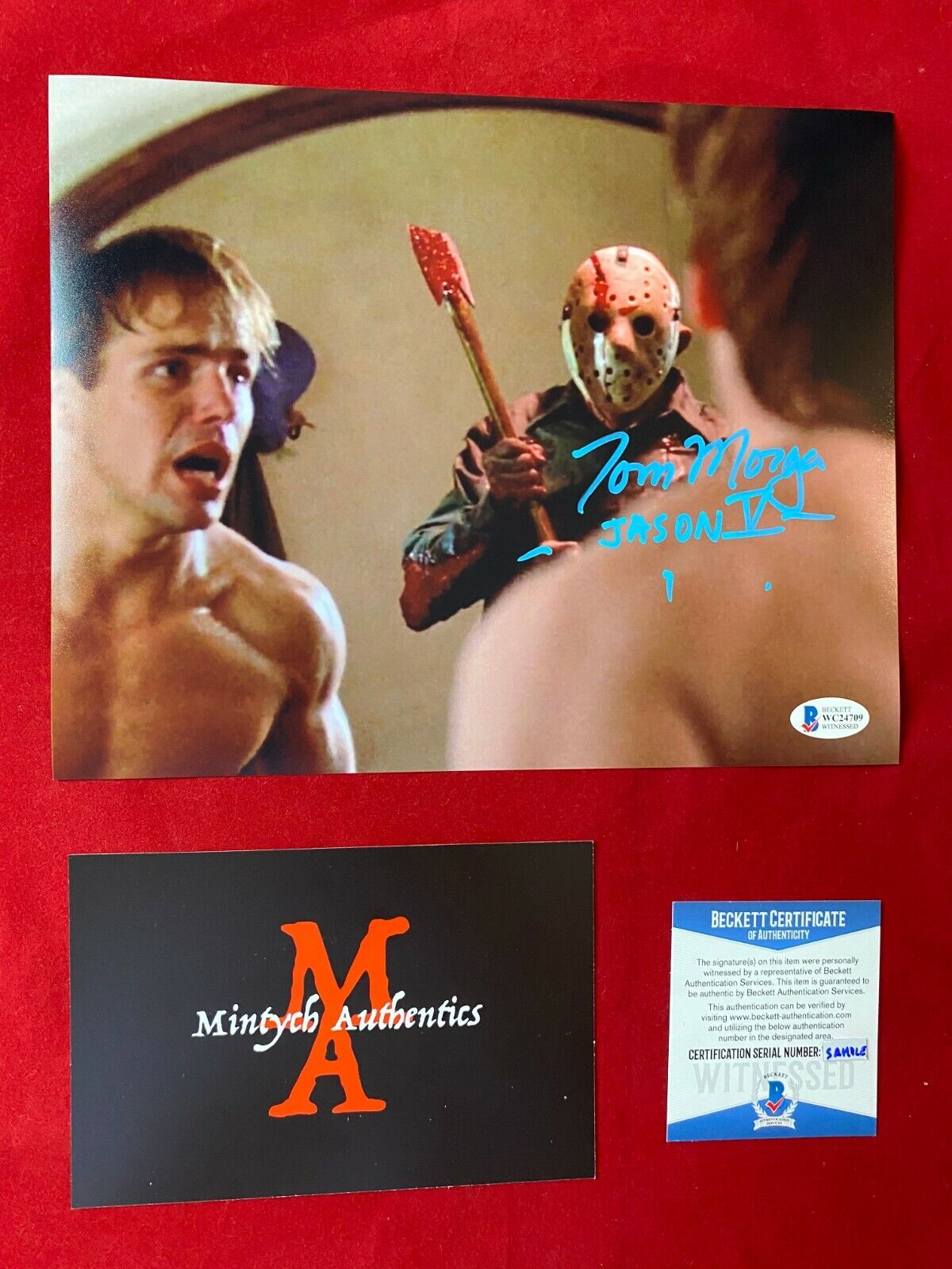 TOM MORGA AUTOGRAPHED SIGNED 8x10 Photo Poster painting! FRIDAY THE 13TH! JASON VOORHEES BECKETT