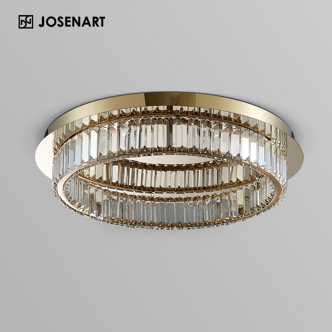 Stunning Gold Led Crystal Ceiling Chandelier  JOSENART Josenart