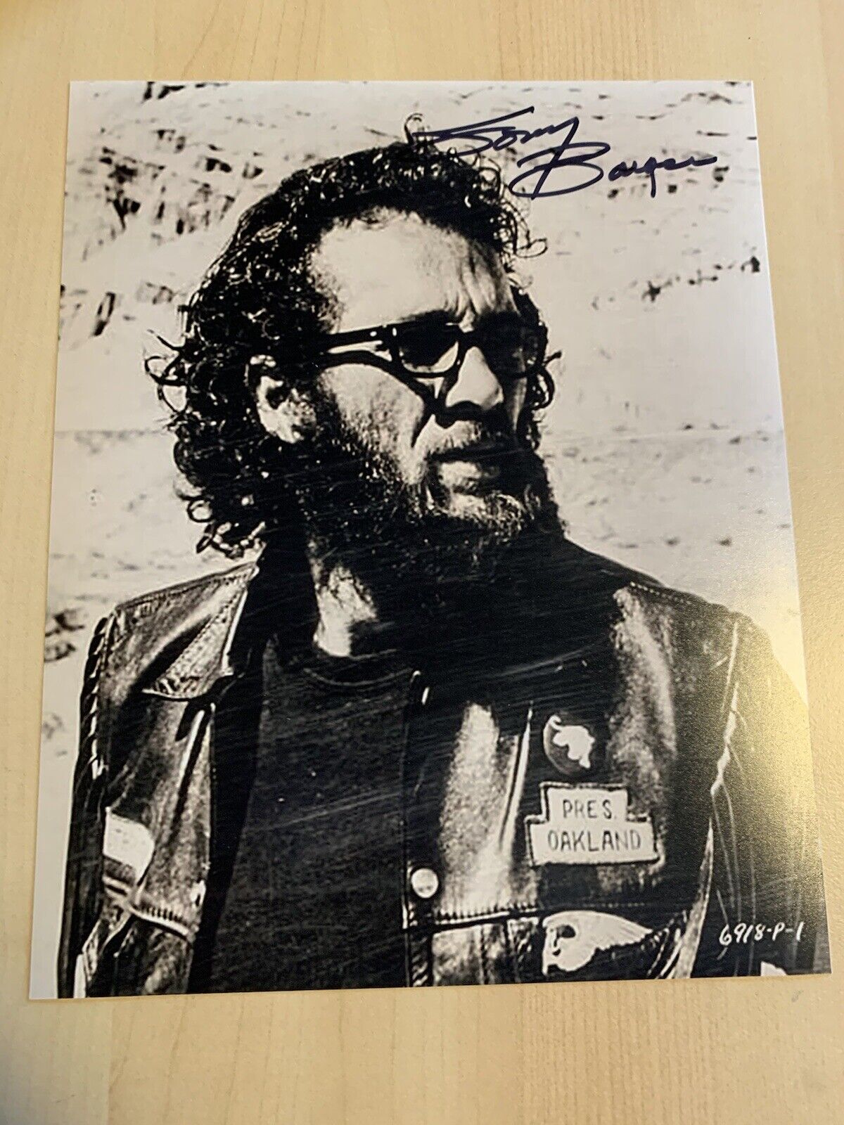 SONNY BARGER SIGNED 8x10 Photo Poster painting AUTOGRAPHED HELLS ANGELES BIKER GANG FOUNDER COA