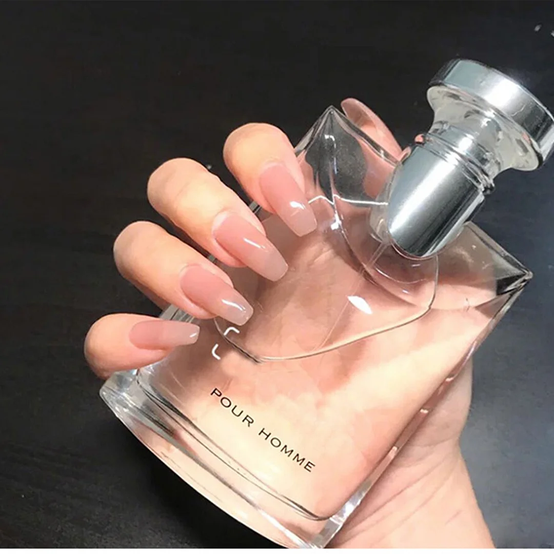 24Pcs Detachable French False Nails Ballerina Wearable Artificial Stiletto Fake Nails DIY Press Glue Full Cover Coffin Nail Tips