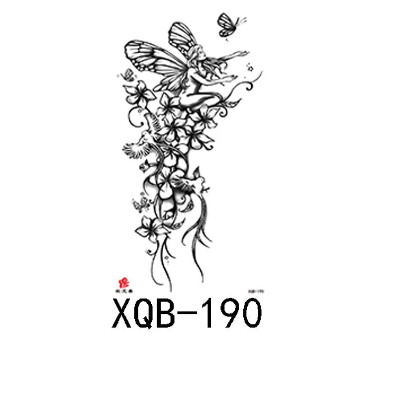 Small full arm waterproof tattoo stickers fierce wolf head animal arm lasting European and American tattoo stickers