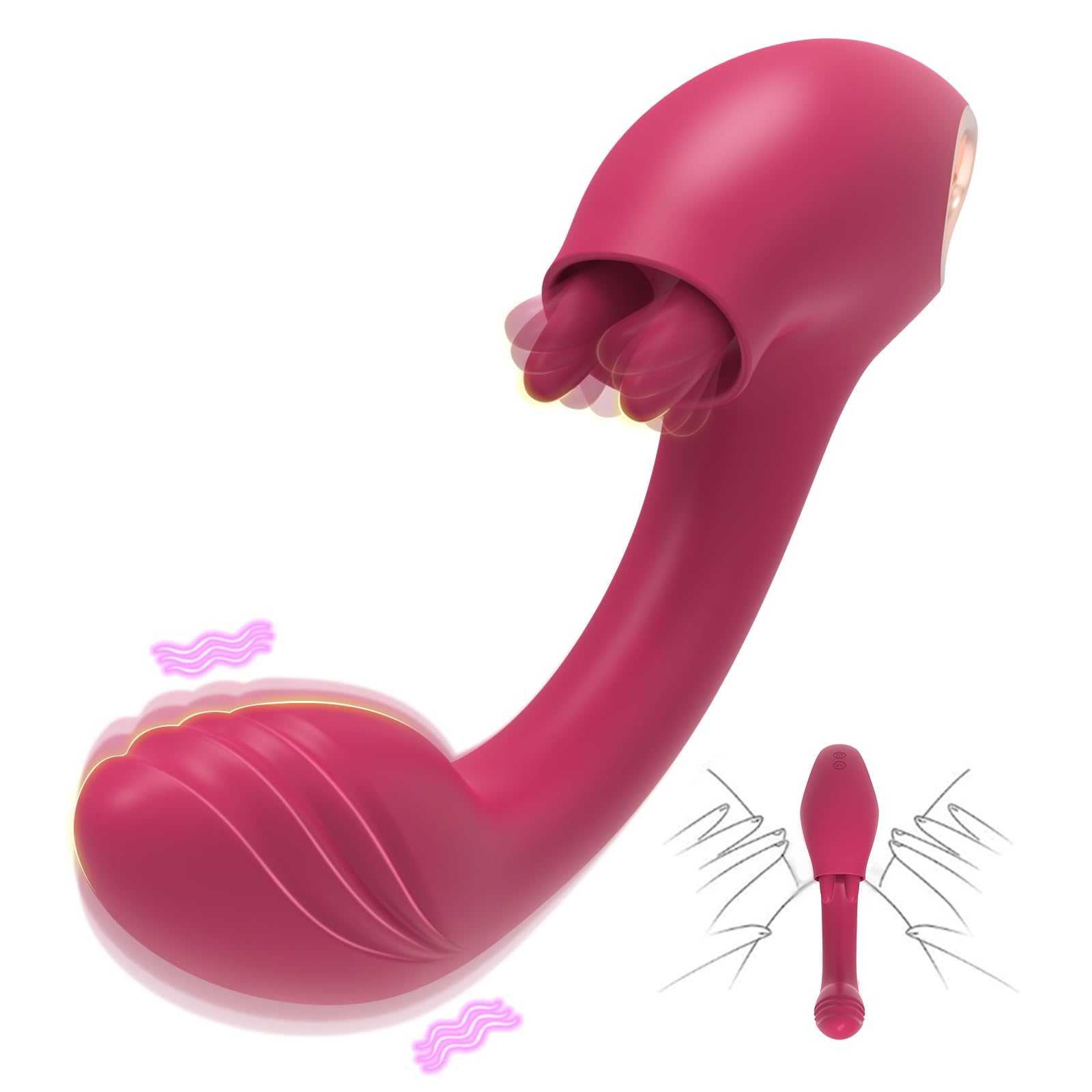 Luvblizz - Rabbit Vibrator 2-in-1 Bendable G-spot Stimulator Clit Teaser By Rose Toy