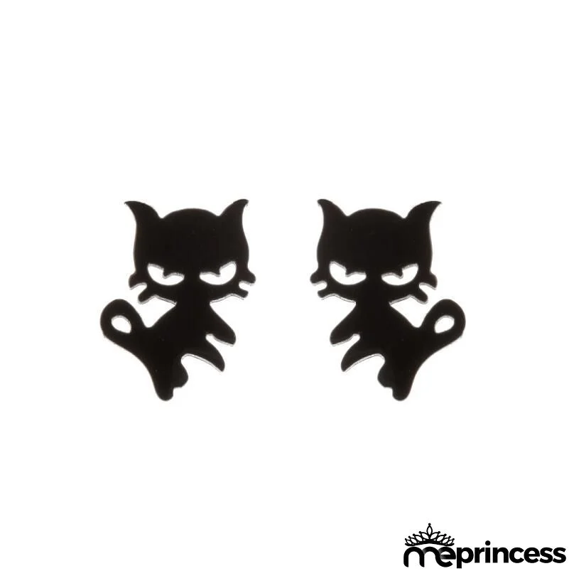 Women Fashion Hollow Eagle Owl Snake Dolphin Bee Giraffe Elephant Dog Cat Rabbit Fish Bird Penguim Stainless Steel Stud Earrings