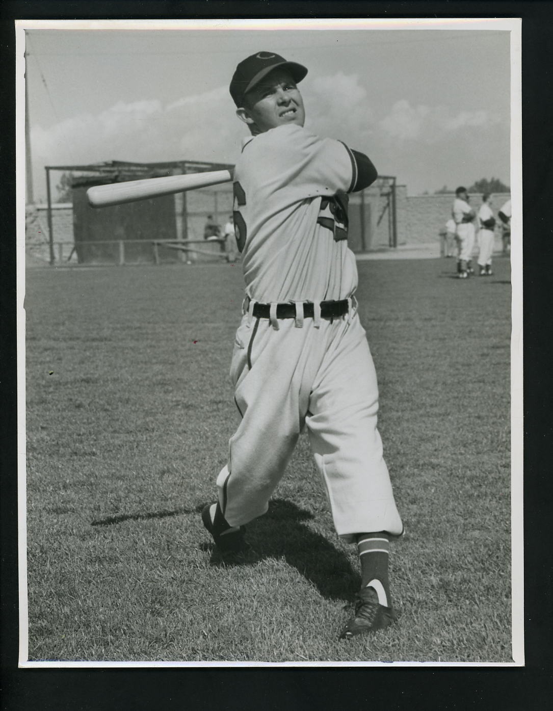 Bob Wilson 1951 Cleveland Plain Dealer Press Photo Poster painting Indians action swinging