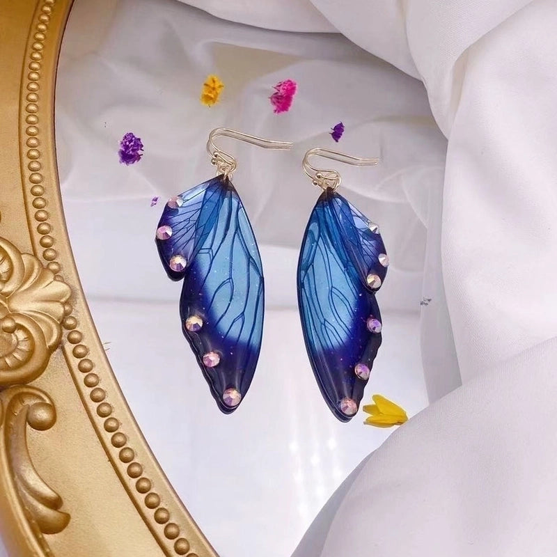1 Pair Minimalist Wings Copper Epoxy Women’s Drop Earrings