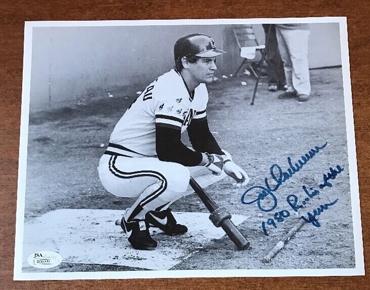 JOE CHARBONEAU SIGNED JSA COA AUTHENTIC AUTOGRAPH 1980 ROOKIE OF THE YEAR