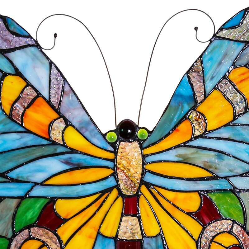 Swallowtail Butterfly Stained Glass Window Panel