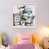 Gnome Reading Newspaper-11CT Stamped/Counted Cross Stitch 45*45cm/17.72*17.72in
