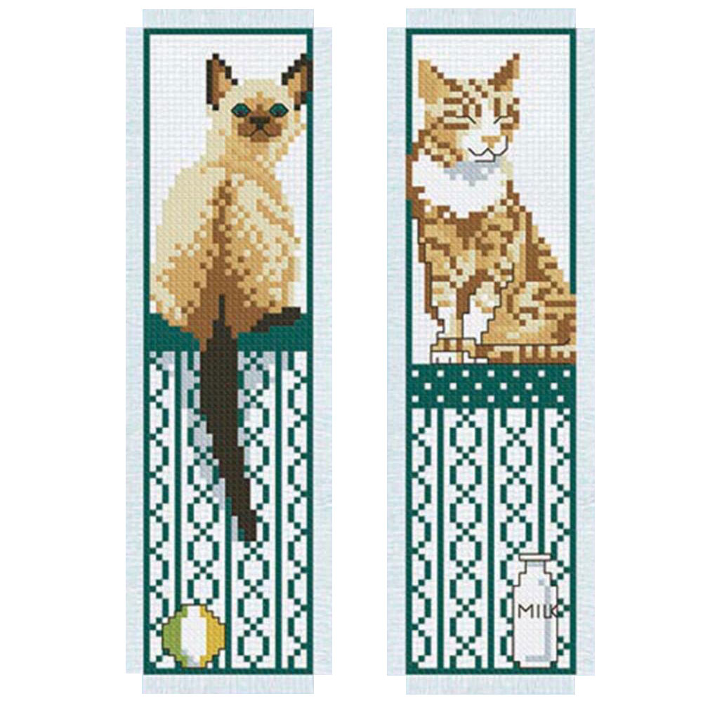 

Cat - 14CT Counted Cross Stitch - Bookmark, 501 Original