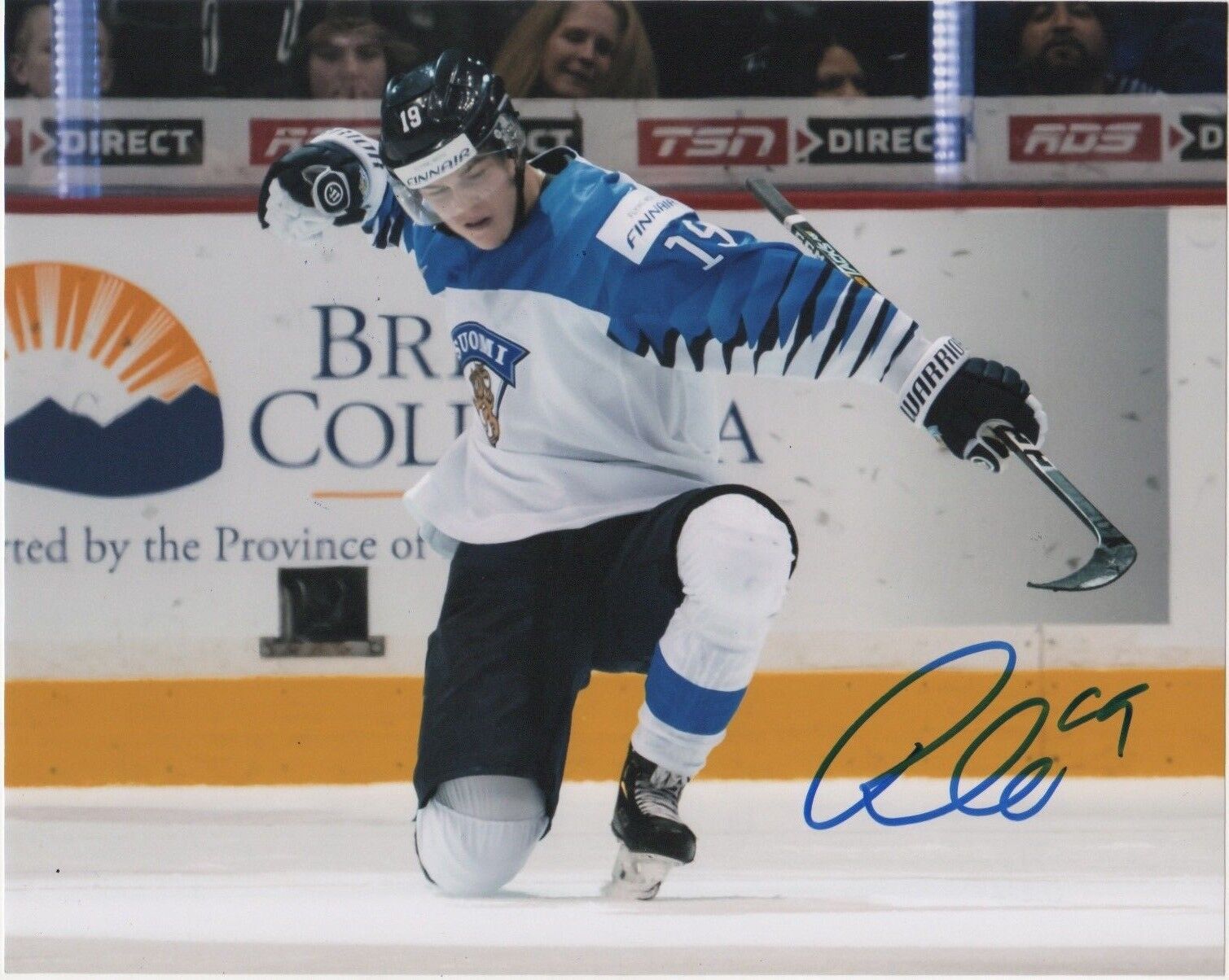 Team Finland Rasmus Kupari Signed Autographed 8x10 IIHF Photo Poster painting COA #9