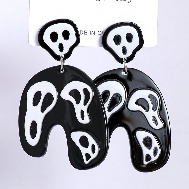 Halloween Geometric Resin Earrings