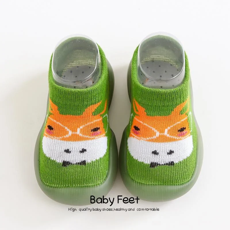 Children Anti-slip Shoes Newborn Baby Girl Cotton Non-slip Floor Socks Baby Boy Rubber Sole Cartoon Indoor Socks Shoes