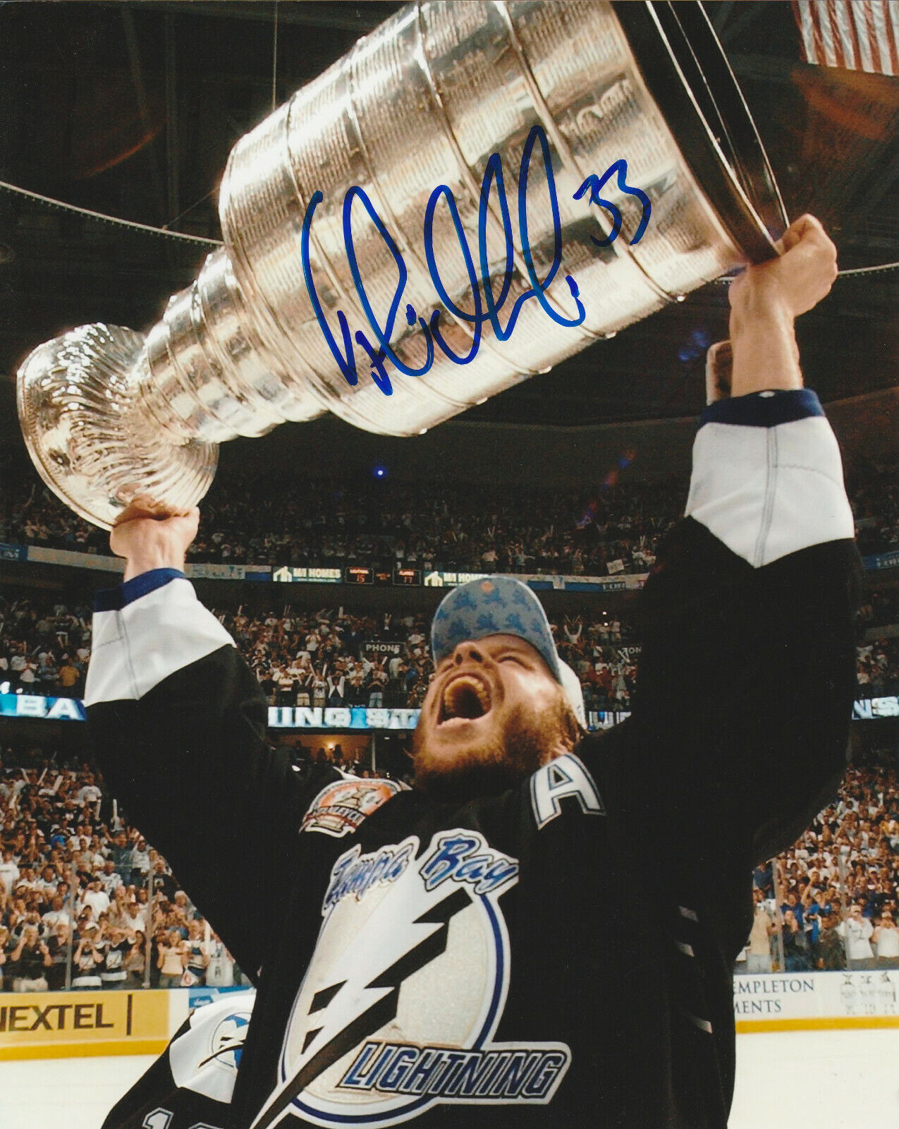 FREDRIK MODIN SIGNED TAMPA BAY LIGHTNING 2004 STANLEY CUP 8x10 Photo Poster painting! Autograph