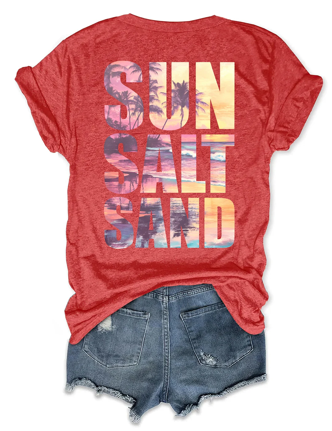 Retro Summer Sun Salt Sand T-shirt