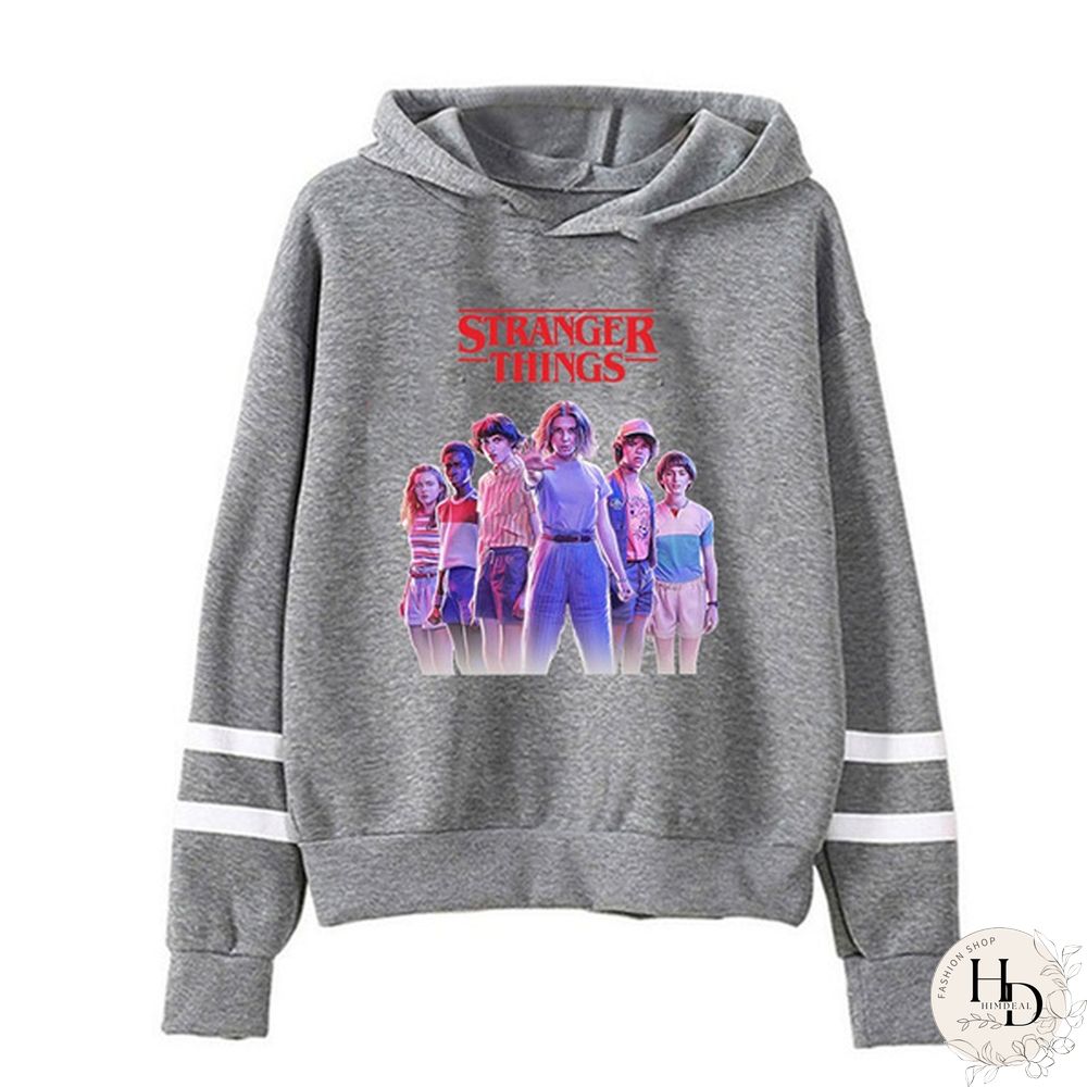 Stranger Things Printed Hoodies Unisex Hooded Sweatshirts Cozy Tops Pullovers