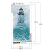 Leuchtturm am Meer - Rundbohrer Diamantmalerei - 40 * 80cm (Große Größe)