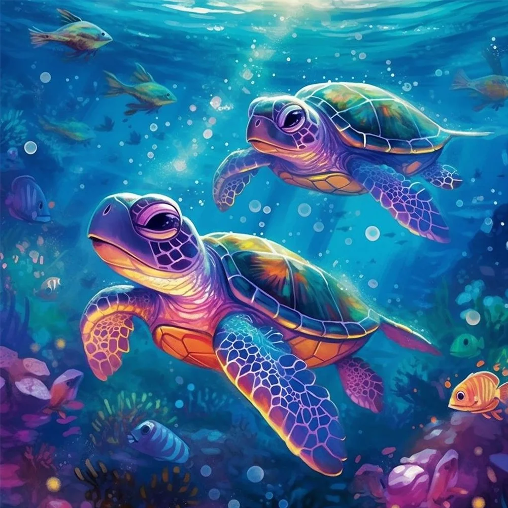 Sea Turtle-Full Square Diamond Painting