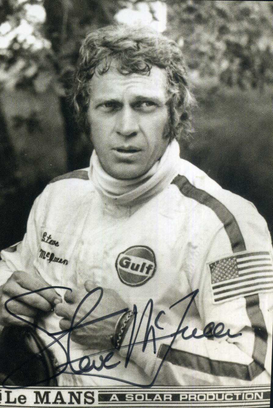 STEVE McQUEEN Signed 'LE MANS' Photo Poster paintinggraph - Film Star Actor - preprint