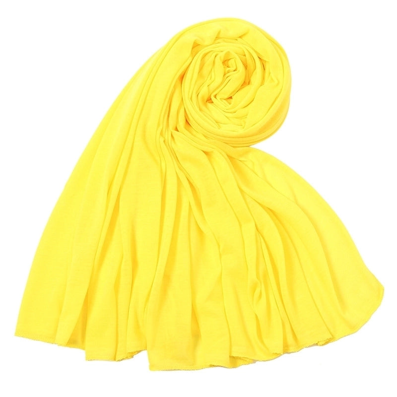 Women’s Minimalist Solid Color Mercerized Cotton Winter Scarves