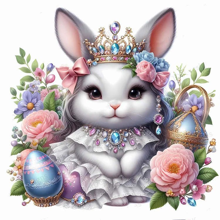 Full Round Diamond Painting - Jewelry Bunny 30*30CM