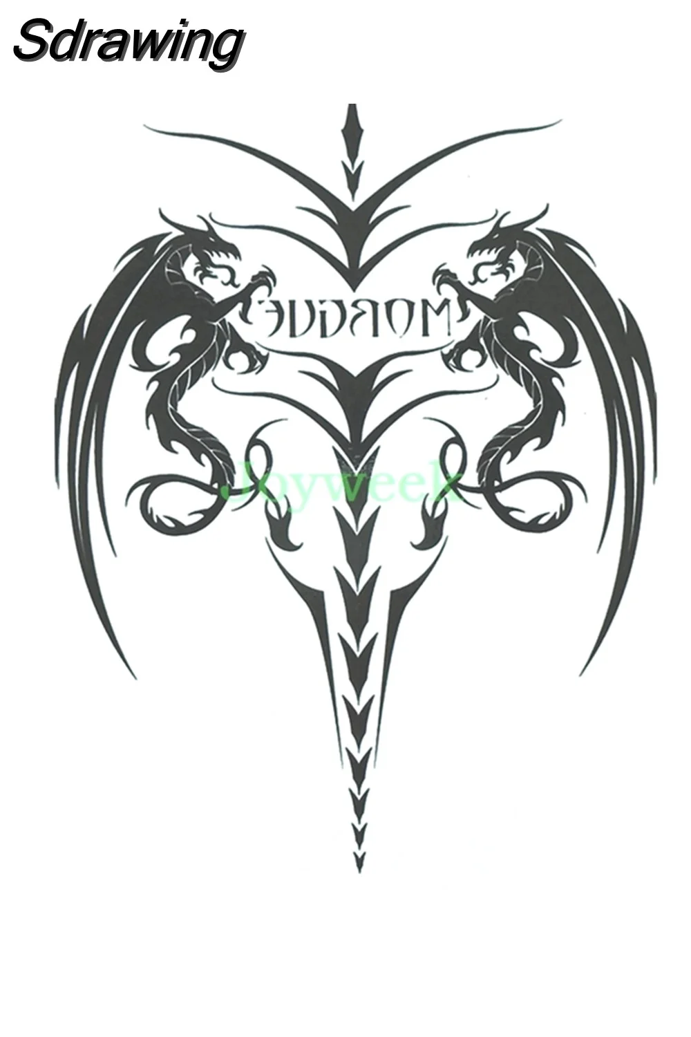 Sdrawing Temporary Tattoo Sticker crow tiger Ganesha wolf forest tatto stickers flash tatoo fake tattoos for women men 7