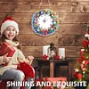 2D Flat DIY Christmas Snowman Acrylic Diamond Painting Clock Pendant Home Decor