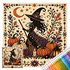 Halloween 18CT 2 Strands DIY Stamped Cross Stitch Kit for Adult 30x30cm tapestrymarket