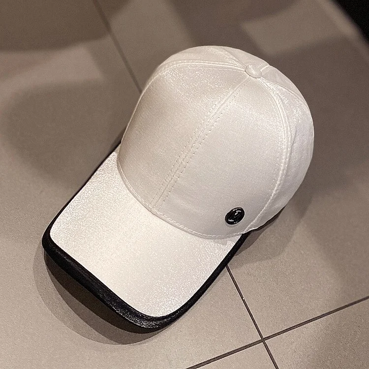 Womens Casual Satin Baseball Cap Summer Outdoor Simple Thin Visor Hat Autumn Hip Hop Adjustable Mens Sun Hat