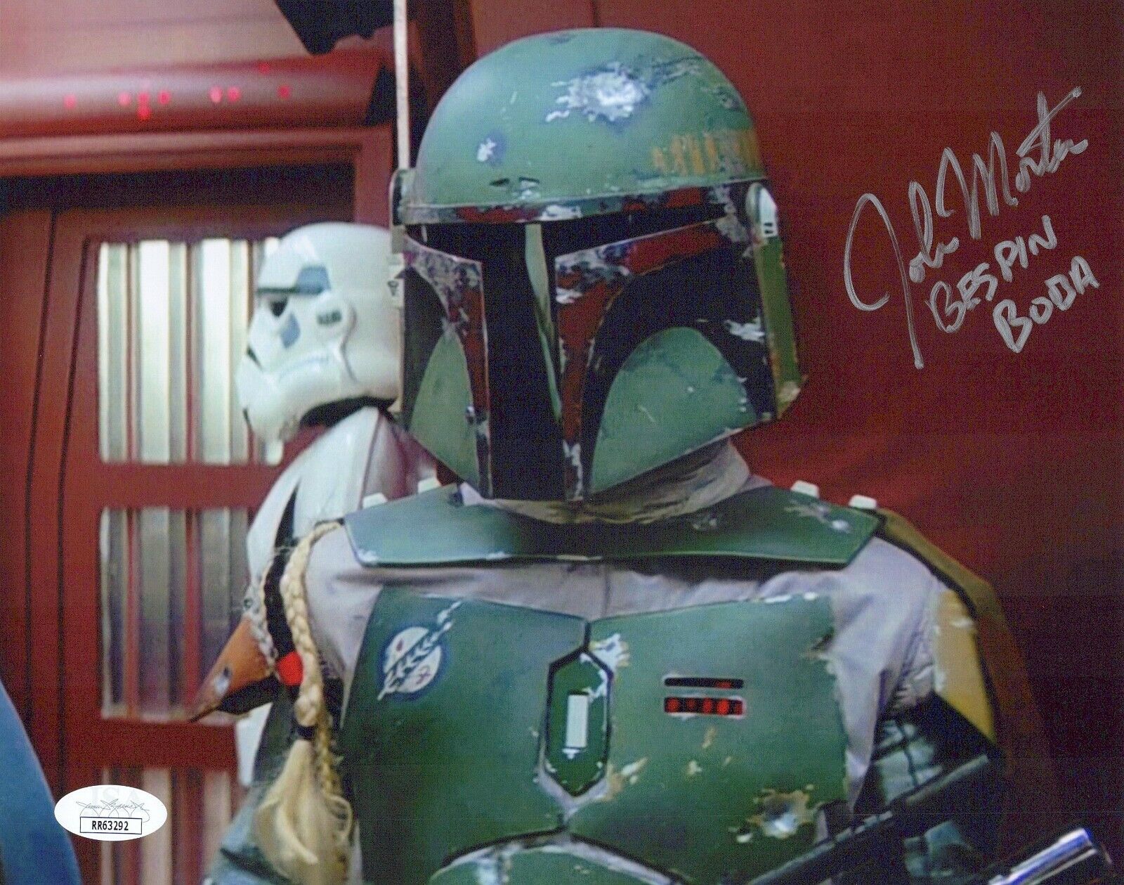 JOHN MORTON Signed STAR WARS 8x10 BOBA FETT Authentic Auto Photo Poster painting JSA COA Cert