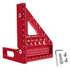 Woodworking Square Protractor Aluminum Alloy 3D Multi-Angle Measuring Ruler