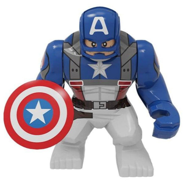 Captain America Custom Marvel Superhero Large Minifigure Minifigure Bricks monstertoys
