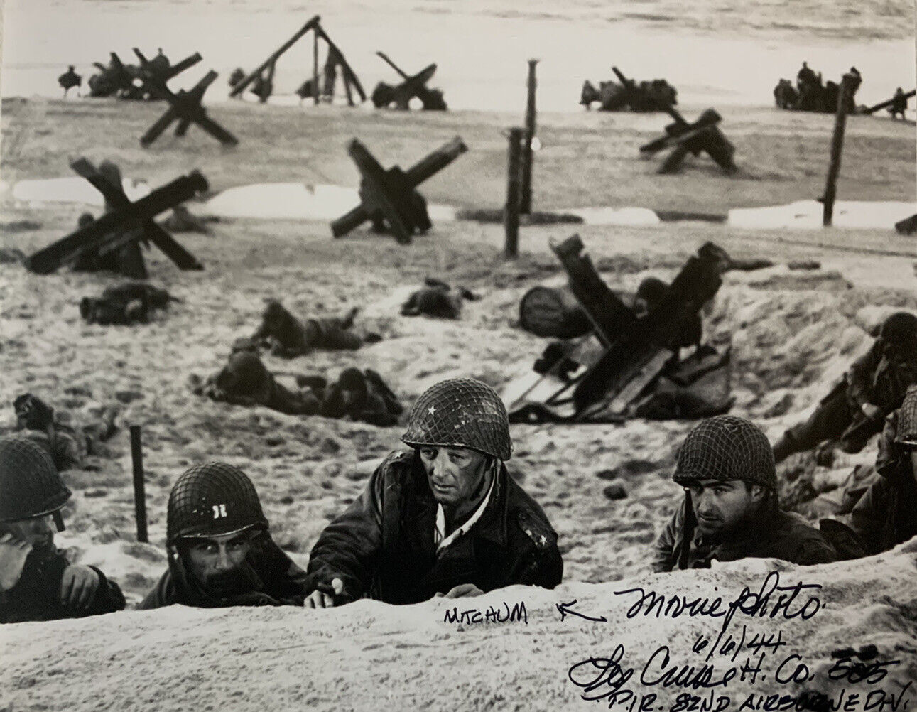 LESLIE CRUISE HAND SIGNED 8x10 Photo Poster painting WWII D-DAY AUTOGRAPH RARE AUTHENTIC COA