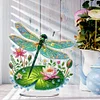 (US Only)Acrylic 2D Flat Print DIY Garden Dragonfly Diamond Art Tabletop Decorations