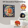 (25x25cm)DIY Sun Moon Framed Handmade Pearl Painting Art Craft Kit Living Home Decor