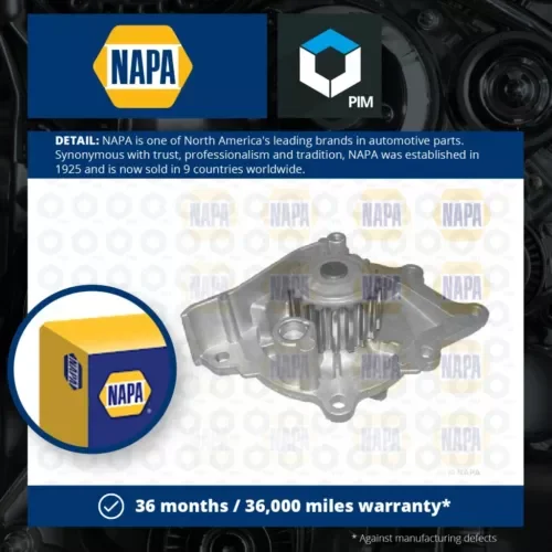 Water Pump fits LAND ROVER FREELANDER L359 2.2D 06 to 14 Coolant NAPA LR001309 Parts