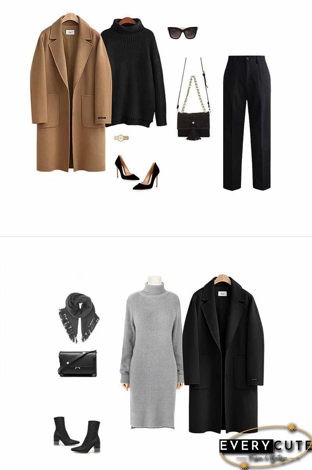 Loose Thick Solid Color Coat