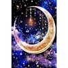 2Pcs/set Diamond Painting-DIY Full Round Drill Stars Moon(40*60CM)