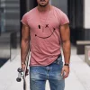 T-shirt à Manches Courtes et Col Rond Smile pour Hommes