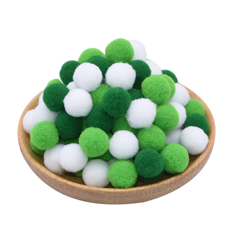 Plush Pompom 15mm 20mm 25mm Soft Pompones Fluffy Plush Balls Pom Poms Furball DIY Handmade Craft Material weeding home Decor