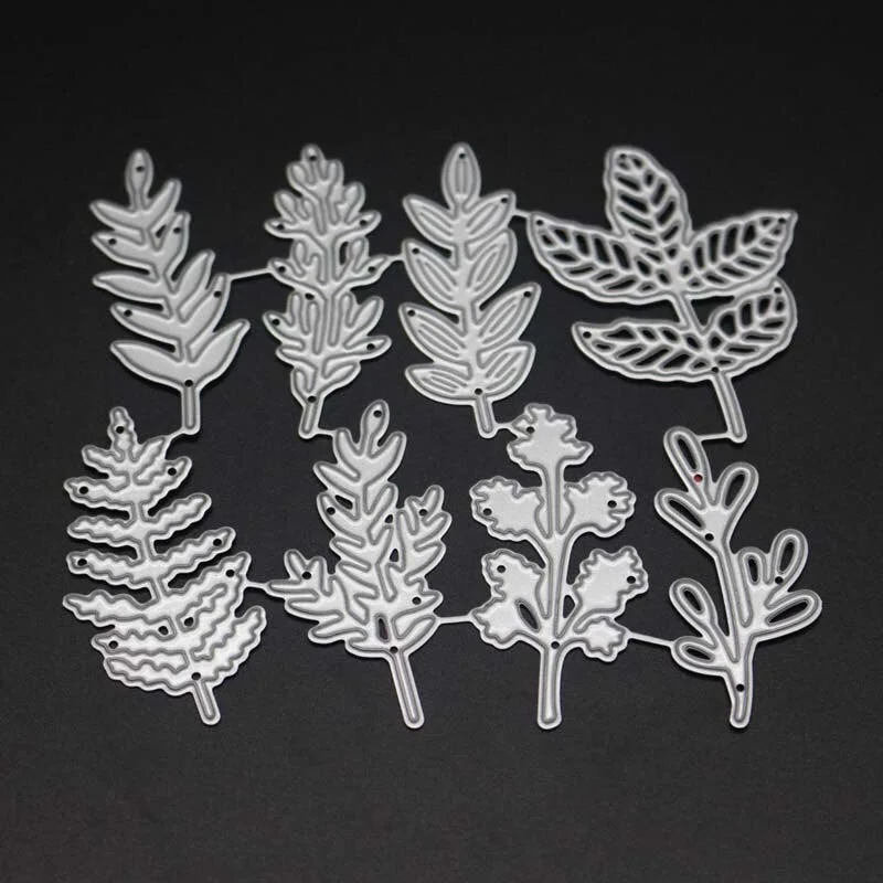 Flower Leaves Metal Cutting Dies Mold Leaf Set Cut Die Scrapbook Embossing Paper Craft Knife Mould Blade Punch Stencils Dies