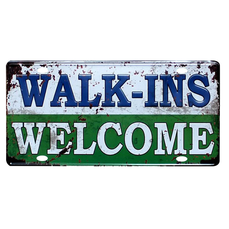 Walk-Ins - Car License Tin Signs/Wooden Signs - Calligraphy Series - 6*12inches